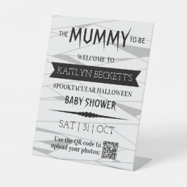 Mummy | Halloween Baby Dusche Begrüßung Sockelschild