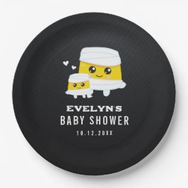 Mummy Halloween Baby Dusche Pappteller