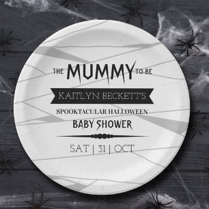 Mummy   Halloween-Kinderdusche Pappteller