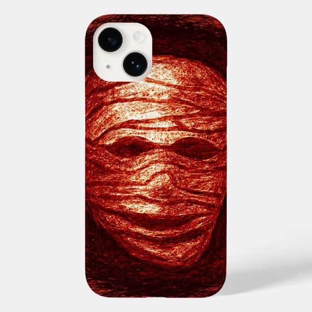 Mummy Head Scratch iPhone Case (Rückseite)