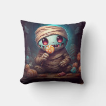 Mummy isst Süßigkeiten