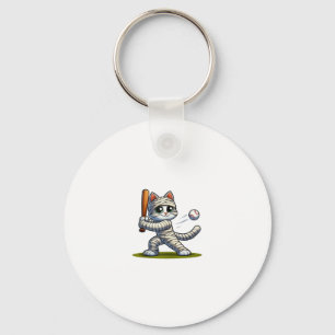 Mummy-Katze Baseball Kürbis Halloween. Tank Top Schlüsselanhänger