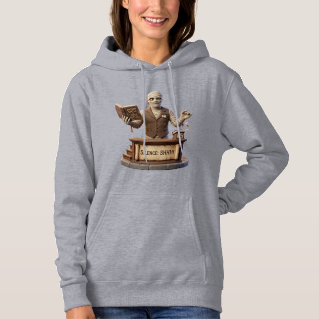 Mummy Librarian Ancient Spells Funny Halloween  Hoodie (Vorderseite)