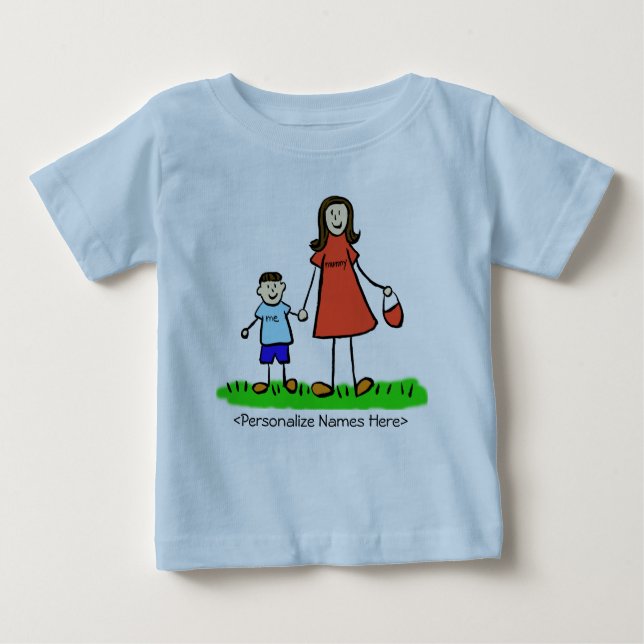 Mummy & Me Boy - Brunettte Mother & Son Shirts (Vorderseite)