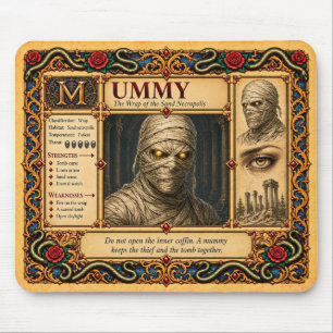 Mummy, mittelalterliche Bestiarien-Kunst Mousepad