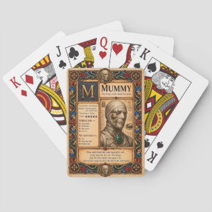 Mummy, mittelalterliche Bestiarien-Kunst Spielkarten