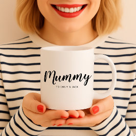 Mummy | Modern Mum Kids Names Mother Day Kaffeetasse
