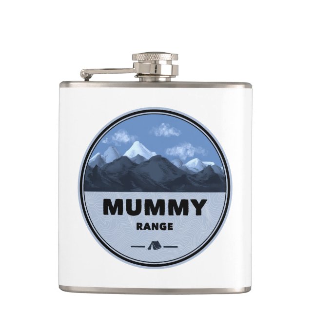 Mummy Mountain Range Colorado Camping Flachmann (Vorderseite)