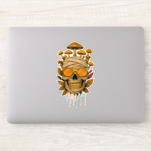 Mummy Mushroom Skull Aufkleber