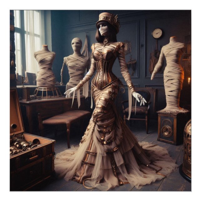 Mummy Queen Steampunk Viktorianisch Gothic Fotodruck (Vorne)