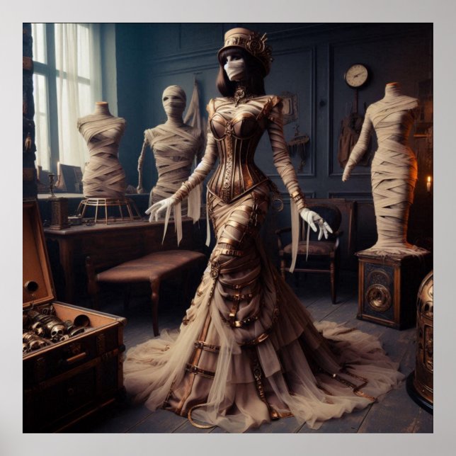 Mummy Queen Steampunk Viktorianisch Gothic Poster (Vorne)