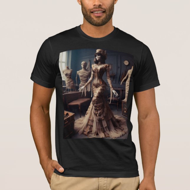 Mummy Queen Steampunk Vintag Viktorianisch T-Shirt (Vorderseite)