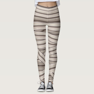 Mummy-Streifen Halloween Leggings