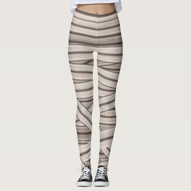 Mummy Stripes Halloween Leggings (Vorderseite)