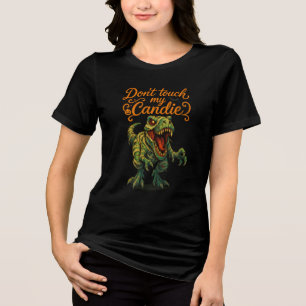 Mummy T-Rex "Don't Touch My Candy" Art Tri-Blend Shirt