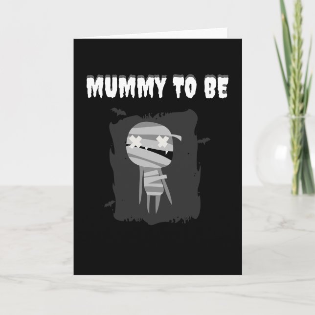 Mummy To Be Funny Halloween Pregnancy Pregnant Mom Karte (Vorderseite)