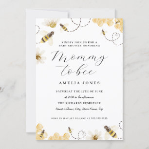 Mummy To Bee Gelbe Babyparty Einladung