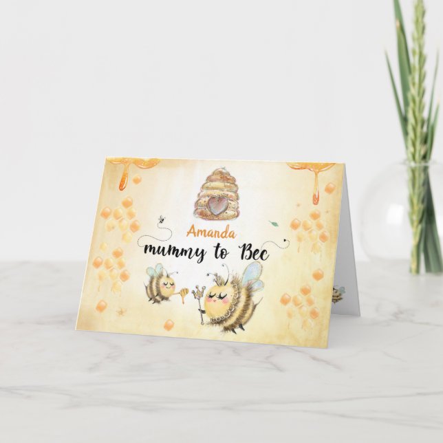 Mummy to Bee - neues Baby Karte (Vorderseite)