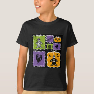 Mummy und Skelett der niedlichen Halloween-Charakt T-Shirt