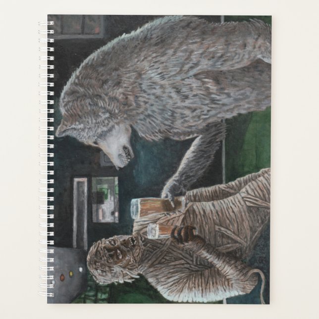 Mummy und Werewolf Drinking Beer Cheanner Planer (Vorderseite)