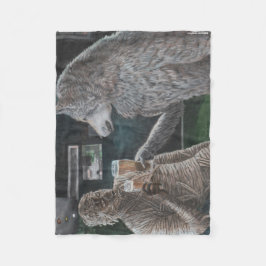 Mummy und Werewolf trinken Bier Fantasy Blanket Fleecedecke