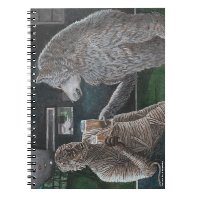 Mummy und Werewolf trinken Bier Notebook Notizblock (Vorderseite)