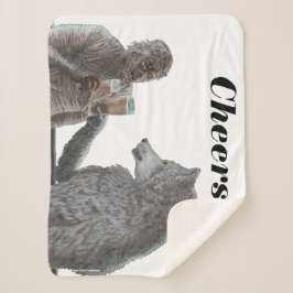 Mummy und Werewolf trinken Fantasie Sherpa Blanket Sherpadecke