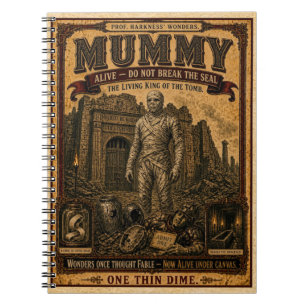 Mummy, Vintage Zirkusmonster Notizblock