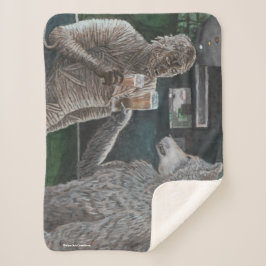 Mummy Werewolf Drinks Fantasy Art Sherpa Blanket Sherpadecke