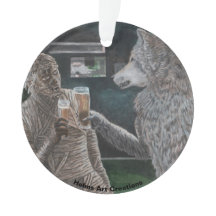 Mummy Werewolf trinkt Fantasie Akrylorische Orname