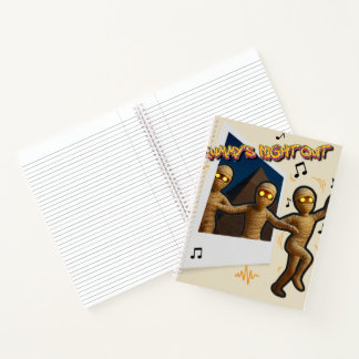 Mummys Nacht Aus Tanzen Cartoon Spaß Notizbuch