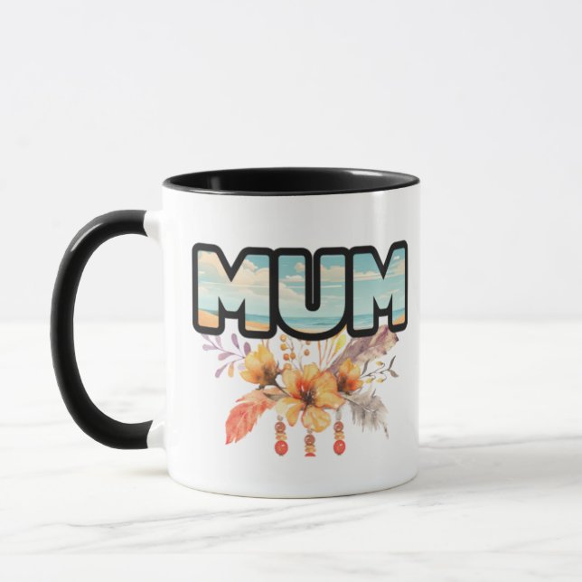 Mumorange Blumendesign, Kaffeezubereitung Tasse (Links)