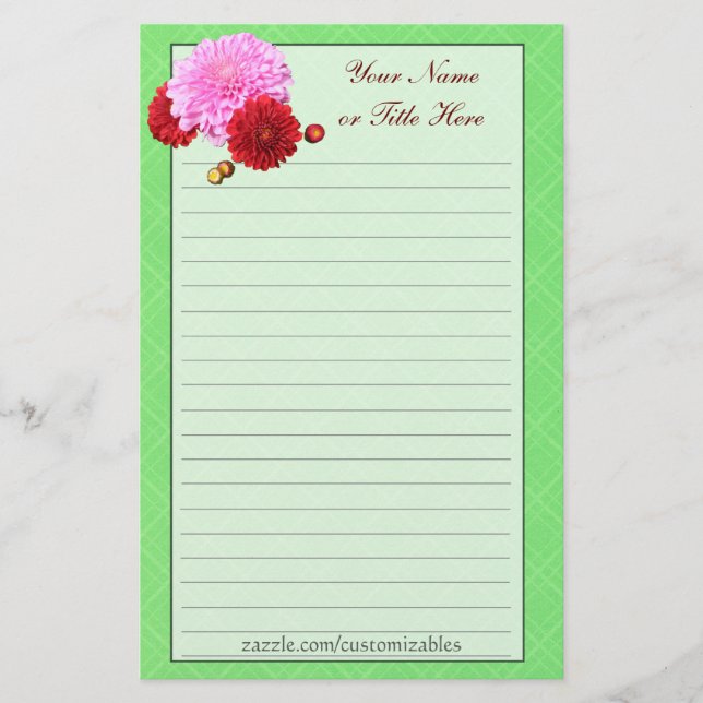 Mums Stationery Briefpapier (Vorderseite)