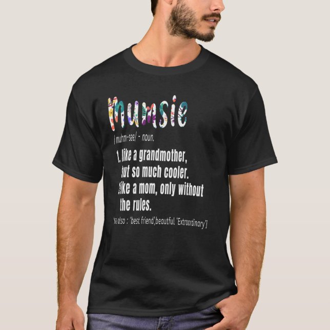 Mumsie Definition Muttertag & Geburtstag Geschenk  T-Shirt (Vorderseite)