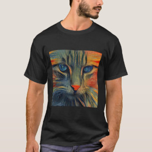 Munch Cat Basic Dark T - Shirt