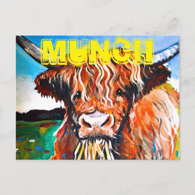 Munch des Hochlandcoo Postkarte (Vorderseite)