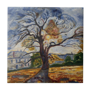 Munch Die Eiche Expressionistische Natur Kunst Fliese