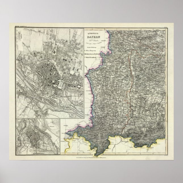 München, Augsburg, Bayern Poster (Vorne)
