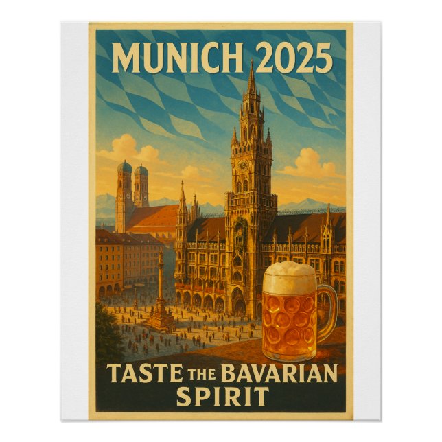 München - "Bayerische Charm Art Poster (Vorderseite)