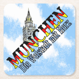 München Bayern Deutschland Deutschland München Rechteckiger Pappuntersetzer