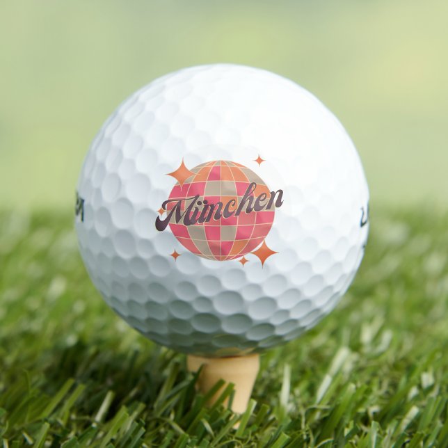 München City Deutschland Retro Golfresort Golfball (Von Creator hochgeladen)