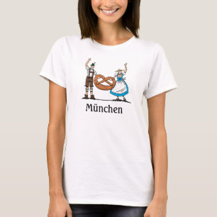 München Couple Pretzel - T - Shirt der Frauen