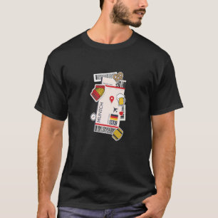 München - Deutschland Boarding-Pass-Flugscheinbahn T-Shirt
