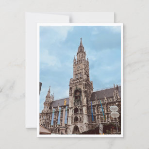 München, Deutschland - farbiges Europa Postkarte
