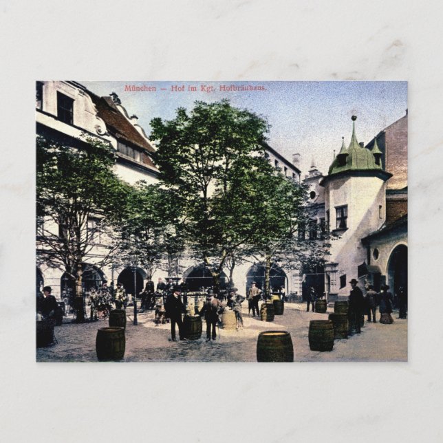 München, Deutschland, Hofbrauhaus, Vintag Postkarte (Vorderseite)