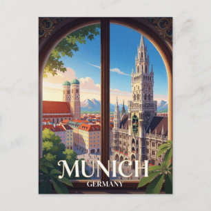 München Deutschland Marienplatz Bayerisch Reisen Postkarte