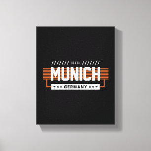 München Deutschland Moderne Typografie Grafikdesig Leinwanddruck