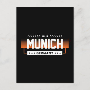 München Deutschland Moderne Typografie Grafikdesig Postkarte