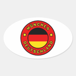 München Deutschland Ovaler Aufkleber