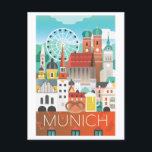 München, Deutschland Postkarte<br><div class="desc">Max & Oscar's originelle und exklusive Kunst beinhaltet Icons und Sehenswürdigkeiten Ihres Lieblingsplatzes! Abmessungen: 5, 6" L x 4, 25" H; qualifizierte USPS Postkartengröße Hochwertiger Vollfarbendruck, Vollblutdruck auf beiden Seiten Papiertyp: Halbglanz produziert knusprige, lebendige Bilder mit außergewöhnlich hoher Farb- und Detailstärke 12, 5 pt Dicke / 110 lb Gewicht Weißes,...</div>